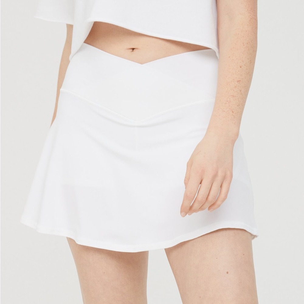 Aerie White Crossover Tennis Skort